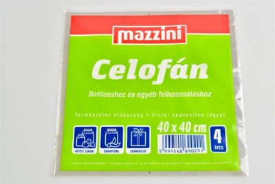 Celofán, 4 ív, 40x40 cm, MAZZINI