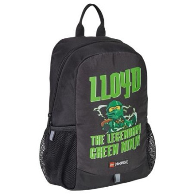 Hátizsák, közepes, LEGO "Ninjago Lloyd", fekete-mintás