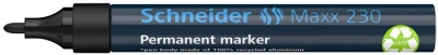 Alkoholos marker, 1-3 mm, fémházas, SCHNEIDER "Maxx 230", fekete