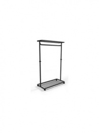 Ruhaállvány, mobil, fém váz, ALBA "Noko", fekete