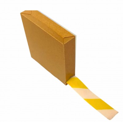 GETOOLBOX PADLÓJELÖLŐSZALAG SÁRGA-FEHÉR 100 MM/50M