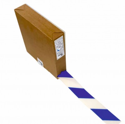 GETOOLBOX PADLÓJELÖLŐSZALAG KÉK-FEHÉR 100 MM/50M