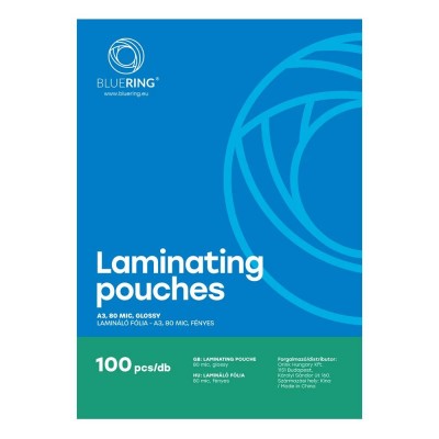 Lamináló fólia A3, 80 micron 100 db/doboz, Bluering