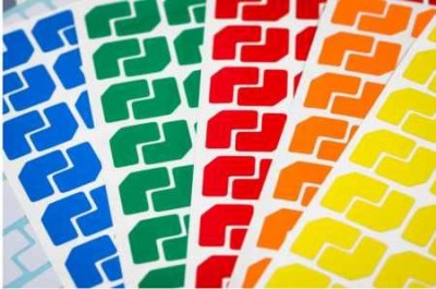 Getoolbox Asztali tárhely jelölés L-forma 10 mm, sárga