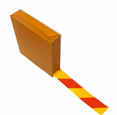PADLÓJELÖLŐSZALAG SÁRGA-PIROS 50 MM/50M