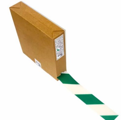 GETOOLBOX PADLÓJELÖLŐSZALAG ZÖLD-FEHÉR 50 MM X 50M